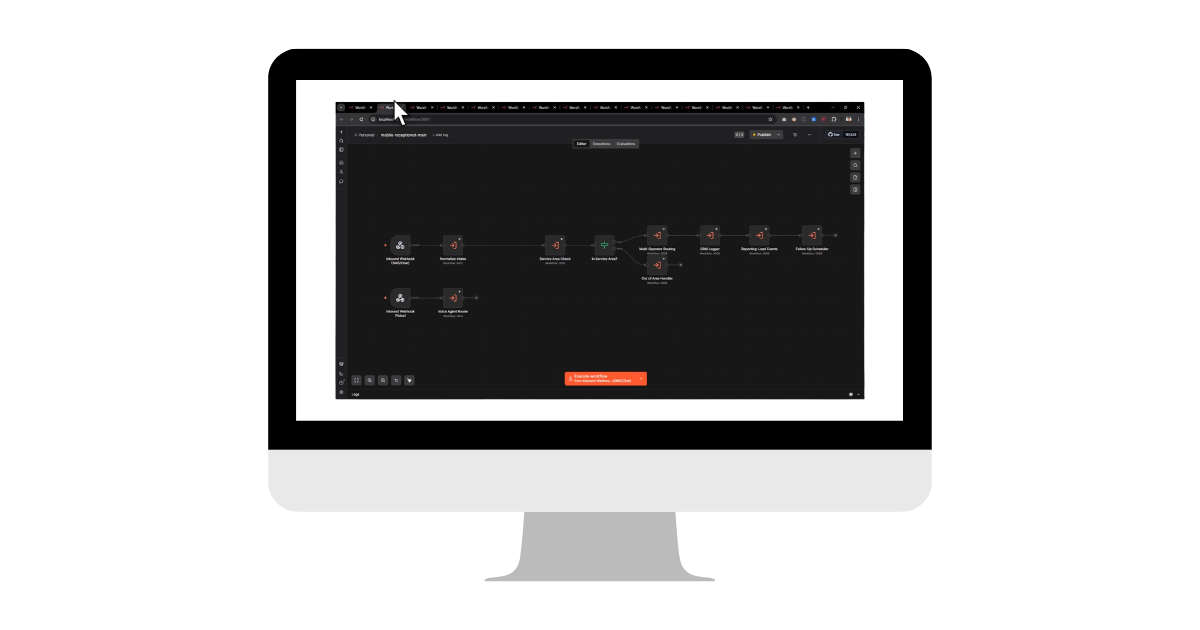 Brisk screenshot 3 showing node flow canvas.